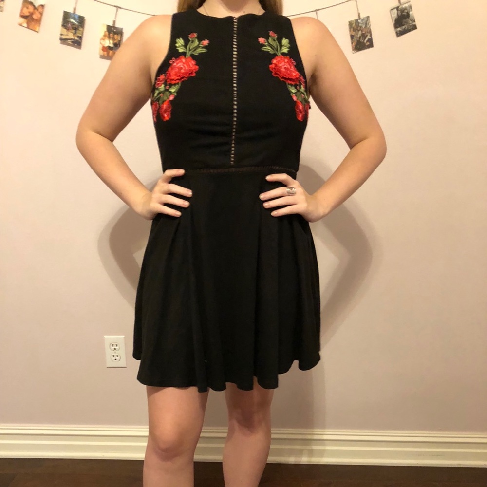 F21 Embroidered Dress